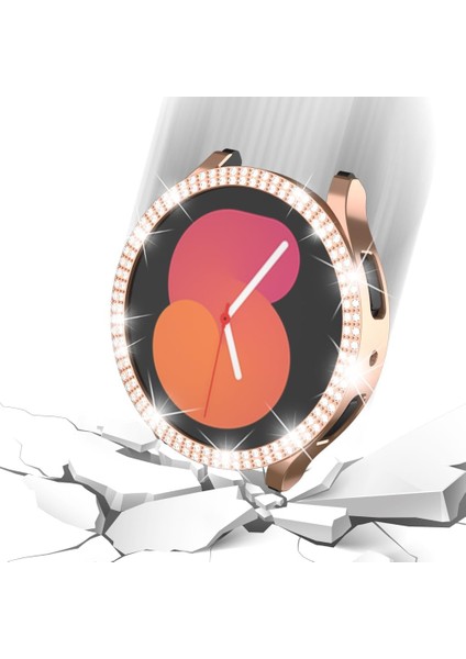 Samsung Galaxy Watch 5-4 Uyumlu 40MM Çift Sıra Taş Işlemeli Renkli Kasa Koruyucu Çerçeve modelleri