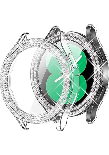 Samsung Galaxy Watch 5-4 Uyumlu 40MM Çift Sıra Taş Işlemeli Renkli Kasa Koruyucu Çerçeve fırsatları