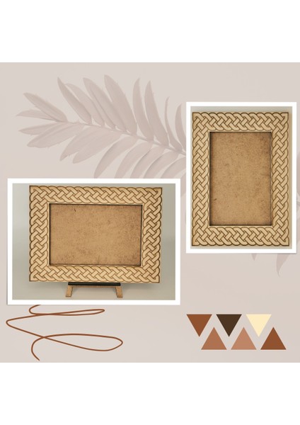 Örgü Desenli Ahşap Fotoğraf Çerçevesi