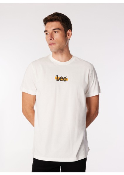 Bisiklet Yaka Beyaz Erkek T-Shirt L241521100 Beyaz T-Shirt modelleri