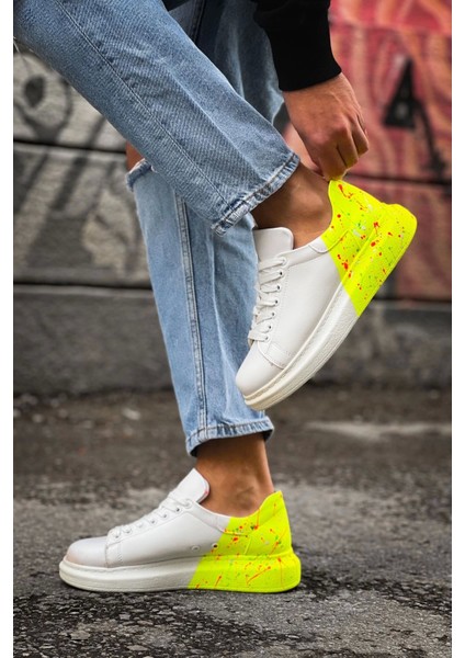 Cbt Pittura Erkek Ayakkabısı 502 Neon Sarı Topuk Splush