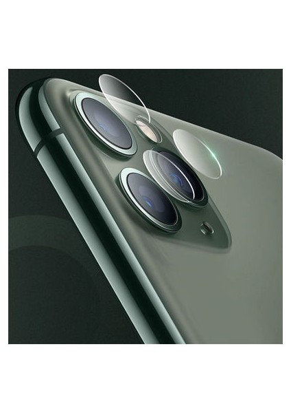 iPhone 11 Pro Tam Uyumlu Nano Kamera Koruyucu Şeffaf Lens