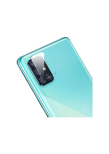 Samsung Galaxy A51 Tam Uyumlu Nano Kamera Koruyucu Şeffaf Lens