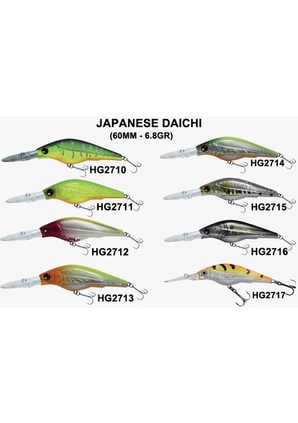 Japanese Daichi Suni Yem Maket Balık 6 cm 6.8 gr HG2714
