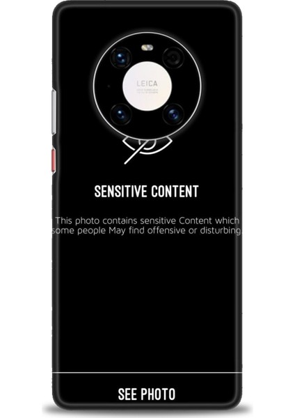 Huawei Mate 40 Pro Kılıf Hd Baskılı - Sensitive Content + 9h Nano Ekran Koruyucu