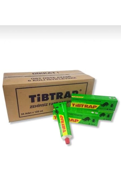 24'lü 1 koli Tibtrap zehirsiz kuvvetli fare yapışkanı 125ml