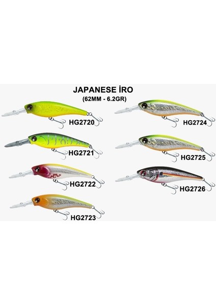 Japanese Iro Suni Yem Maket Balık 6.2 cm 6.2 gr HG2725