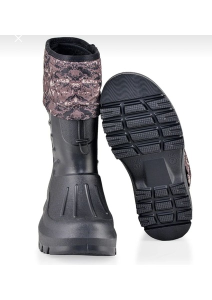 Erkek Siyah Su Geçirmez Balıkçı Motorcu Kurye Avcı Yağmur Kar Çizmesi Termal Çoraplı indirimleri