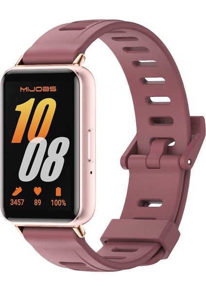 Samsung Galaxy Fit 3 Için Düz Delikli Silikon Kayış (Yurt Dışından)