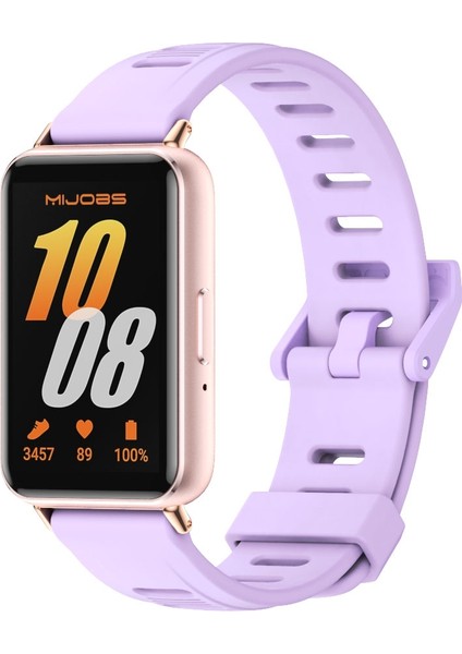 Samsung Galaxy Fit 3 Için Düz Delikli Silikon Kayış (Yurt Dışından)