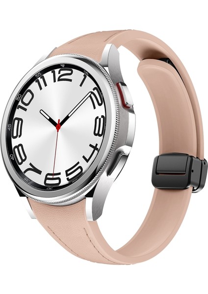 Samsung Galaxy Watch 6 Için Ince Pu Silikon Manyetik Kayış (Yurt Dışından)