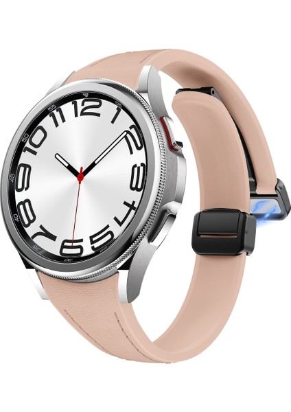 Samsung Galaxy Watch 6 Için Ince Pu Silikon Manyetik Kayış (Yurt Dışından) modelleri