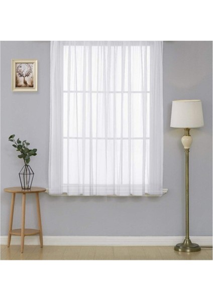 Pileli Kısa Tül Perde Kalorifer Petek Üstü Düz Tül Perde Beyaz (1x2,5 Pile) fiyatları