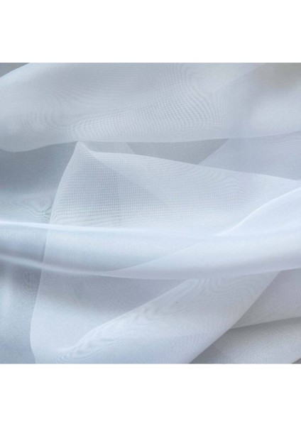 Pileli Kısa Tül Perde Kalorifer Petek Üstü Düz Tül Perde Beyaz (1x2,5 Pile) fırsatları