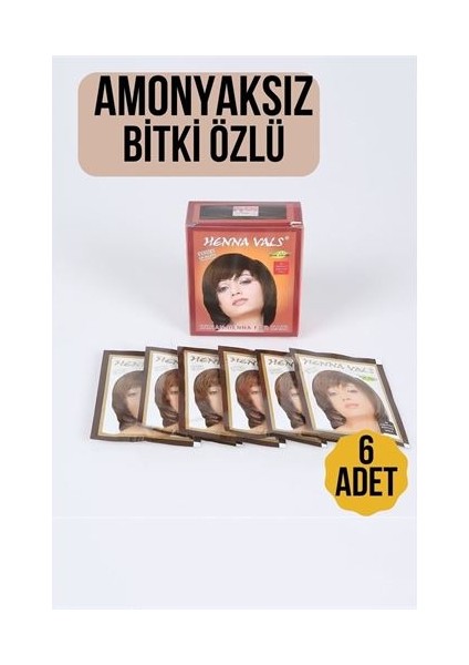 Turk Kestane Amonyaksız Bitki Özlü 6 Lı Paket Saç Kınası