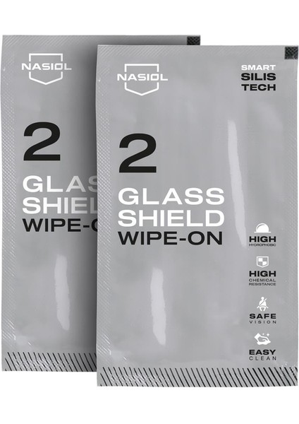 Glasshield Wipe-On Nano Yağmur Kaydırıcı Mendil-Cam Yüzey Seramik Kaplama-1 Yıl Dayanım