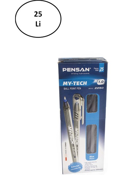 My-Tech Tükenmez Kalem Mavi 1.0 mm 25'li