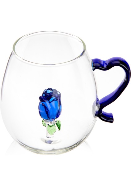 Kitchen Borosilikat Cam Lale Figürlü Kupa - 400 ml