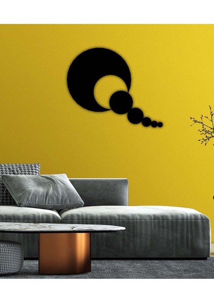 - Ayrılan Baloncuklar Metal Duvar Tablosu - Ev Duvar Dekorasyonu - 70 X 60 - Cm -Siyah - Deco-164 fiyatları