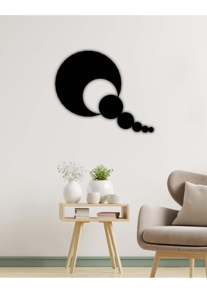 - Ayrılan Baloncuklar Metal Duvar Tablosu - Ev Duvar Dekorasyonu - 70 X 60 - Cm -Siyah - Deco-164 modelleri