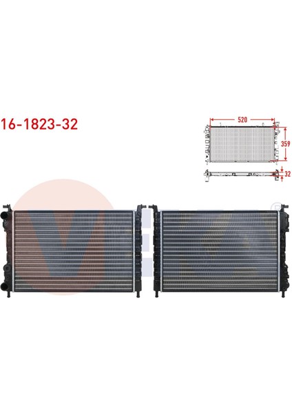 Su Radyatoru Mekanık (32MM) Fıat Palıo (178BX) (178DX) 1.2i 16V M-T 1996-2005