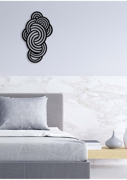 - Doodle Waves Duvar Tablosu - Ev Duvar Dekorasyonu - 80 X 48 - Cm -Siyah - Deco-004 modelleri