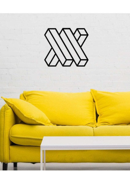 - Jenga Metal Duvar Tablosu - Ev Duvar Dekorasyonu - 50 X 43 - Cm -Siyah - Deco-139 modelleri