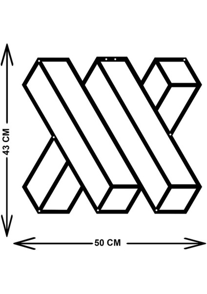 - Jenga Metal Duvar Tablosu - Ev Duvar Dekorasyonu - 50 X 43 - Cm -Siyah - Deco-139 indirimleri