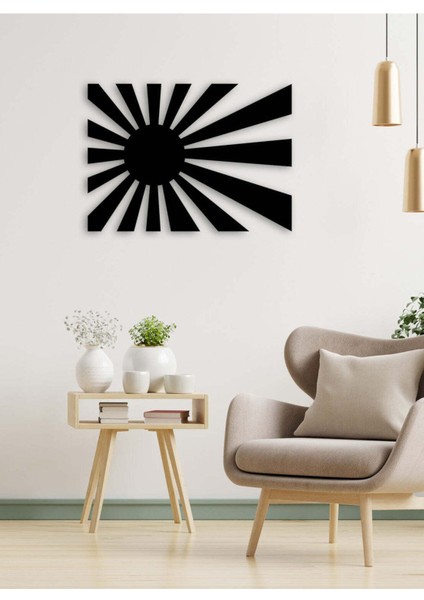 - Sunlight Metal Duvar Tablosu - Ev Duvar Dekorasyonu - 80 X 60 - Cm -Siyah - Deco-158