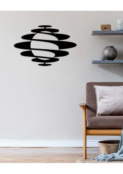 - Tornado Moon Metal Duvar Tablosu - Ev Duvar Dekorasyonu - 40 X 60 - Cm -Siyah - Deco-065 modelleri