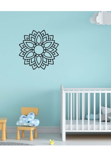 - Mandala Metal Duvar Tablosu - Ev Duvar Dekorasyonu - 60 X 60 - Cm -Siyah - Deco-116 modelleri