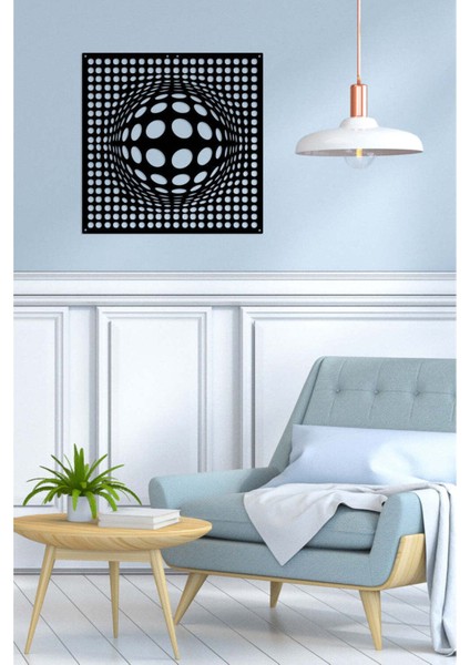 - B&W Daireler Metal Duvar Tablosu - Ev Duvar Dekorasyonu - 45 X 45 - Cm -Siyah - Deco-106 fiyatları