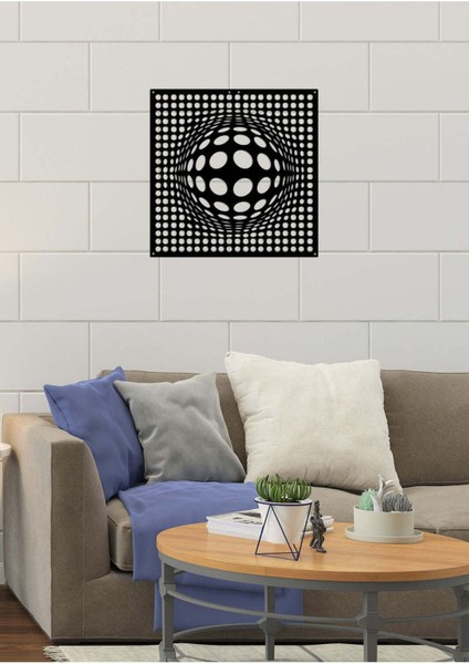 - B&W Daireler Metal Duvar Tablosu - Ev Duvar Dekorasyonu - 45 X 45 - Cm -Siyah - Deco-106 modelleri
