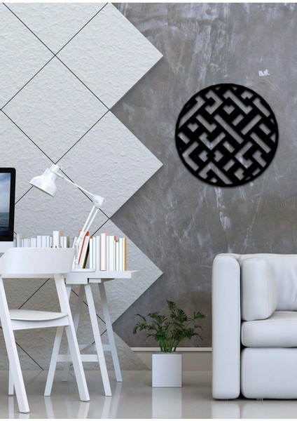 - Dairesel Metal Duvar Tablosu - Ev Duvar Dekorasyonu - 50 X 50 - Cm -Siyah - Deco-002 modelleri