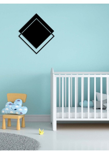 - Balance Metal Duvar Tablosu - Ev Duvar Dekorasyonu - 50 X 56 - Cm -Siyah - Deco-035