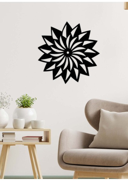 - Rüzgar Gülü Metal Duvar Tablosu - Ev Duvar Dekorasyonu - 50 X 50 - Cm -Siyah - Deco-201 modelleri