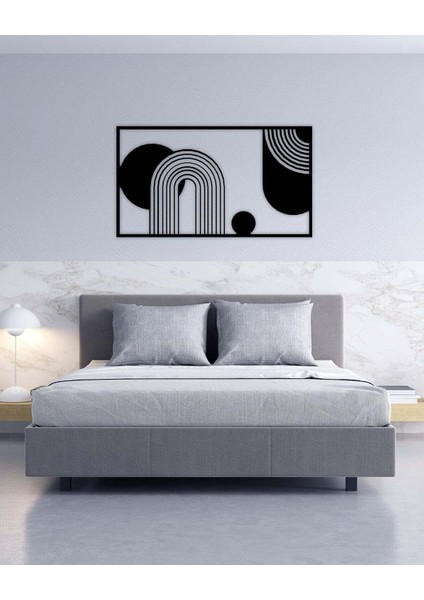 - Metal Rainbow Duvar Tablosu - Ev Duvar Dekorasyonu - 100 X 57 - Cm -Siyah - Deco-024