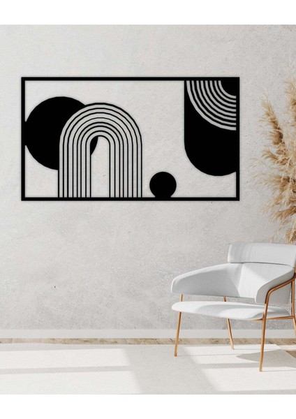 - Metal Rainbow Duvar Tablosu - Ev Duvar Dekorasyonu - 100 X 57 - Cm -Siyah - Deco-024 fiyatları
