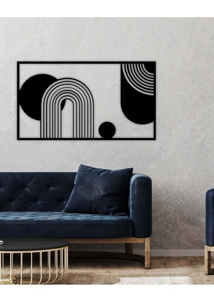 - Metal Rainbow Duvar Tablosu - Ev Duvar Dekorasyonu - 100 X 57 - Cm -Siyah - Deco-024 modelleri