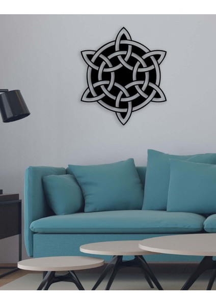 - Kelt Düğümü Metal Duvar Tablosu - Ev Duvar Dekorasyonu - 60 X 52 - Cm -Siyah - Deco-076 fiyatları