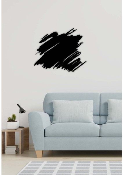 - Fırça Izi Metal Duvar Tablosu - Ev Duvar Dekorasyonu - 70 X 58 - Cm -Siyah - Deco-168 modelleri