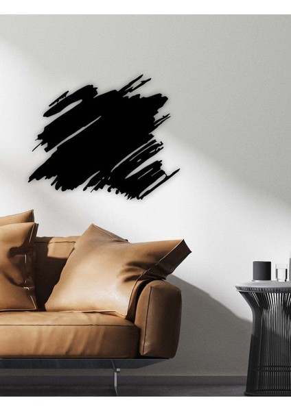 - Fırça Izi Metal Duvar Tablosu - Ev Duvar Dekorasyonu - 70 X 58 - Cm -Siyah - Deco-168 fırsatları