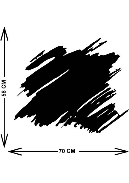 - Fırça Izi Metal Duvar Tablosu - Ev Duvar Dekorasyonu - 70 X 58 - Cm -Siyah - Deco-168 indirimleri