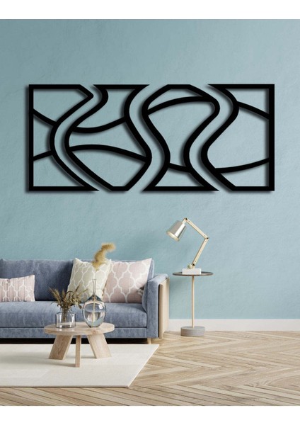 - Esnek Daireler Metal Duvar Tablosu - Ev Duvar Dekorasyonu - 75 X 165 - Cm -Siyah - Deco-055 modelleri
