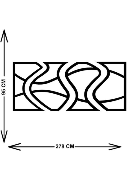 - Esnek Daireler Metal Duvar Tablosu - Ev Duvar Dekorasyonu - 75 X 165 - Cm -Siyah - Deco-055 indirimleri
