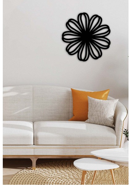 - Daisy Nature Flower Metal Duvar Tablosu - Ev Duvar Dekorasyonu - 50 X 50 - Cm -Siyah - Deco-084 fiyatları