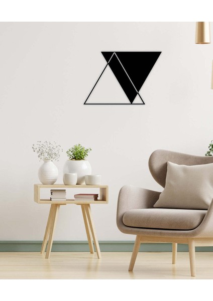 - Balance Of Triangles Metal Duvar Tablosu - Ev Duvar Dekorasyonu - 50 X 34 - Cm -Siyah - Deco-034 fiyatları