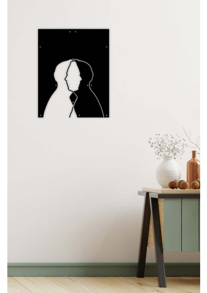 - Positive&Negative Metal Duvar Tablosu - Ev Duvar Dekorasyonu - 40 X 32 - Cm -Siyah - Deco-143 modelleri