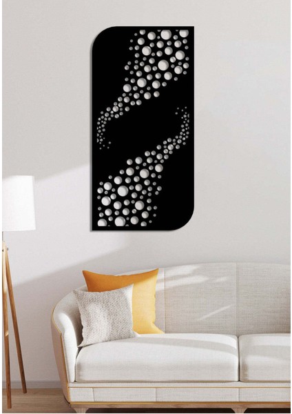 - Dark Bubble Metal Duvar Tablosu - Ev Duvar Dekorasyonu - 90 X 45 - Cm -Siyah - Deco-096 modelleri