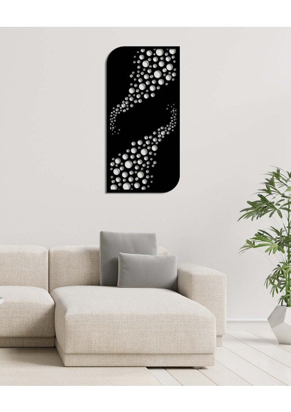- Dark Bubble Metal Duvar Tablosu - Ev Duvar Dekorasyonu - 90 X 45 - Cm -Siyah - Deco-096 fırsatları